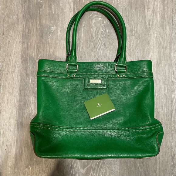 kate spade Handbags - Kate Spade Green Pebbled Leather Tote Bag